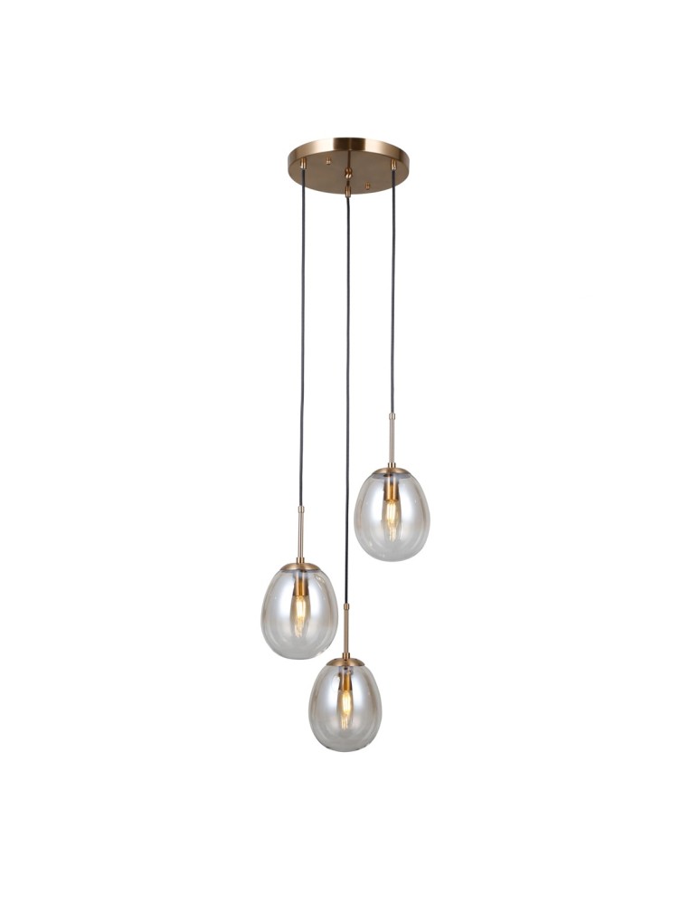 ITALUX Meolo Wisząca 3xE14 5W Złoty PND-40825-3-GD