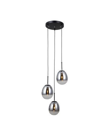 ITALUX Meolo Wisząca 3xE14 5W Czarny mat PND-40825-3-BK
