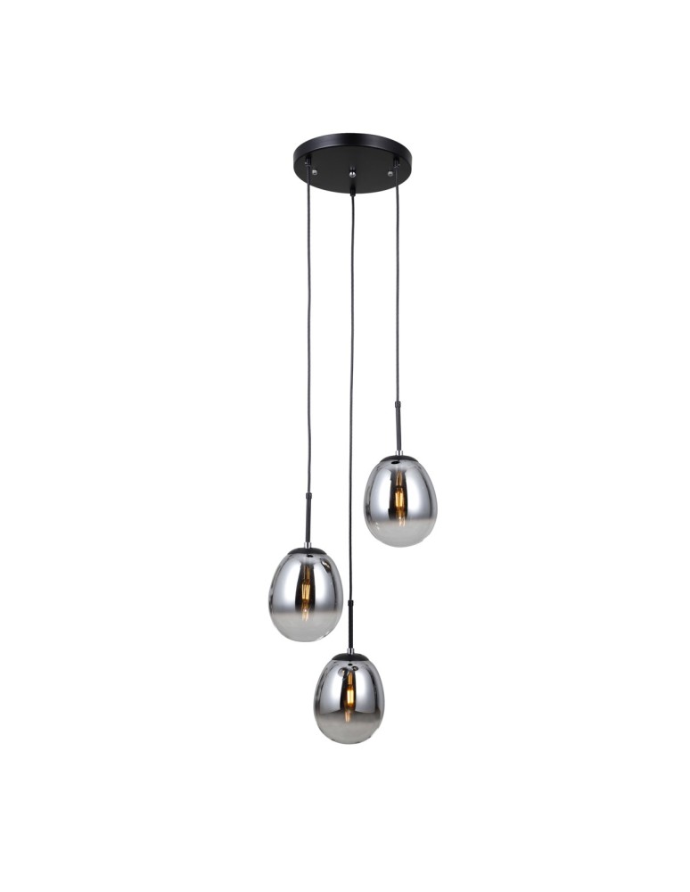 ITALUX Meolo Wisząca 3xE14 5W Czarny mat PND-40825-3-BK