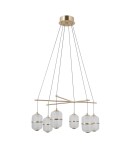 Lampy wiszące LED - ITALUX Alani Wisząca 6xLED 32W 3000K Złoty PND-34375-6-HBR - product 1