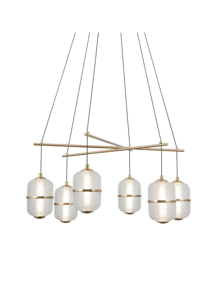 ITALUX Alani Wisząca 6xLED 32W 3000K Złoty PND-34375-6-HBR