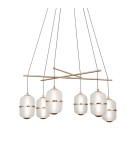 Lampy wiszące LED - ITALUX Alani Wisząca 6xLED 32W 3000K Czarny mat, złoty PND-34375-6-BK - product 2