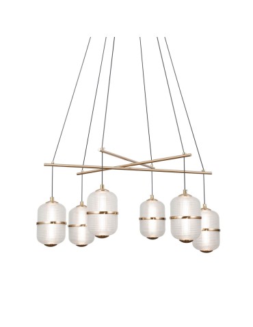 ITALUX Alani Wisząca 6xLED 32W 3000K Czarny mat, złoty PND-34375-6-BK - produkt 2