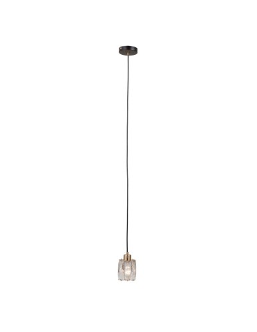 ITALUX Torno Wisząca 1xE14 40W Czarny mat, złoty PND-40813-1-BK-HBR