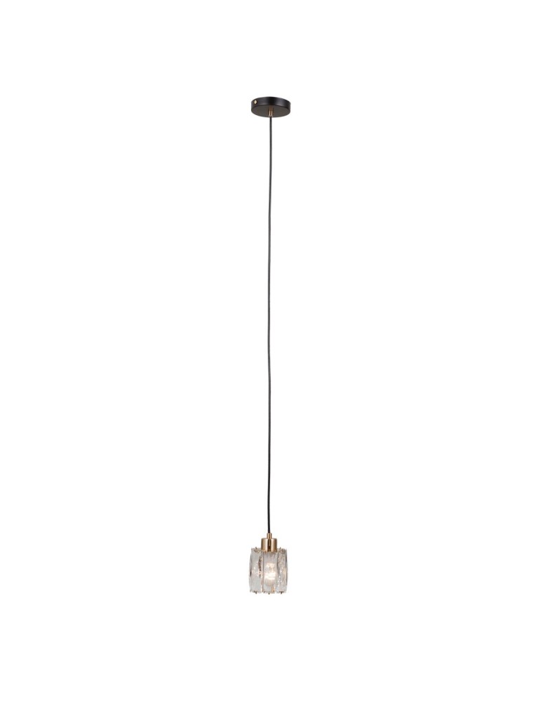 ITALUX Torno Wisząca 1xE14 40W Czarny mat, złoty PND-40813-1-BK-HBR