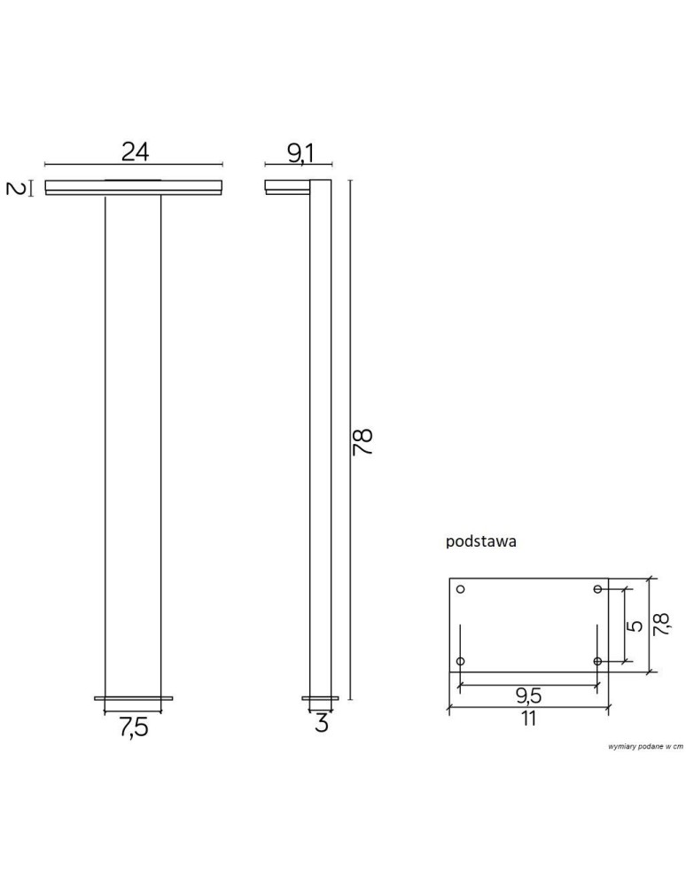 SU-MA FLER LED 720lm 4000K Stojąca IP54 17602-780 DG