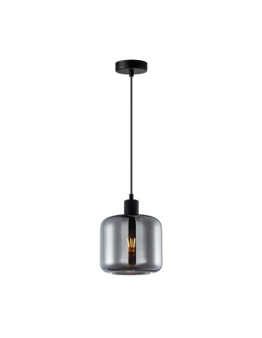 ITALUX Maluna Wisząca 1xE27 40W Czarny, dymiony PND-74920-1-BK-SG