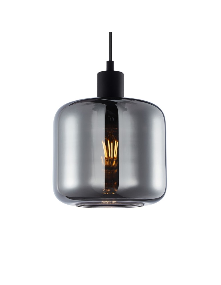 ITALUX Maluna Wisząca 1xE27 40W Czarny, dymiony PND-74920-1-BK-SG ITALUX Maluna Wisząca 1xE27 40W Czarny, dymiony PND-74920-1-BK-SG