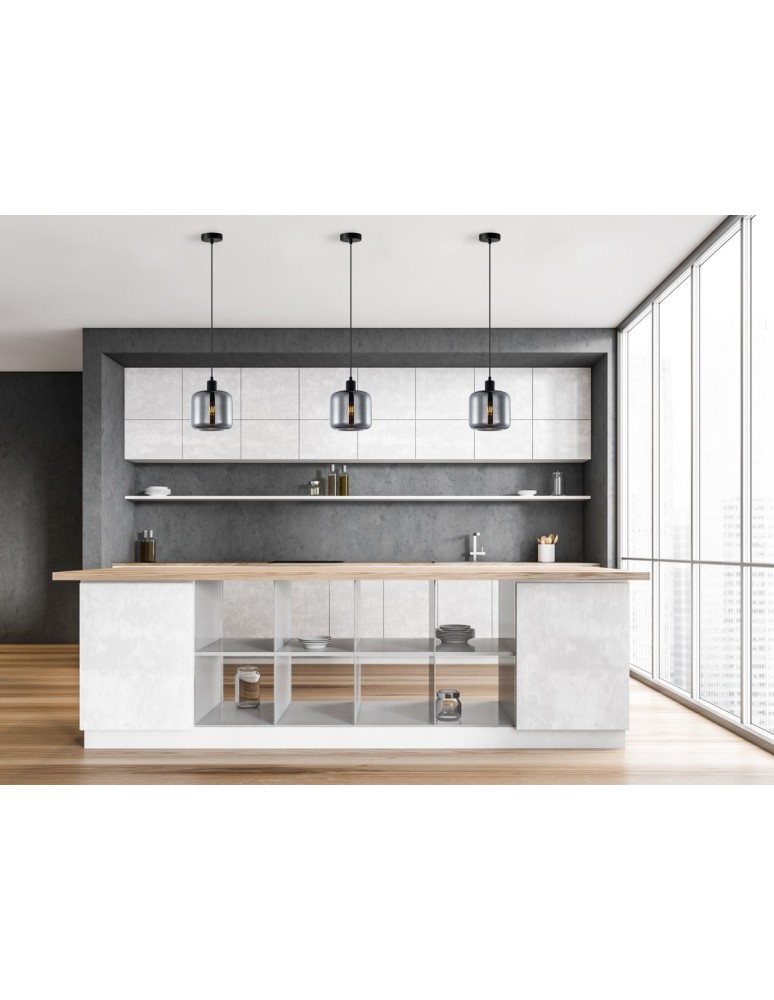 ITALUX Maluna Wisząca 1xE27 40W Czarny, dymiony PND-74920-1-BK-SG ITALUX Maluna Wisząca 1xE27 40W Czarny, dymiony PND-74920-1-BK-SG