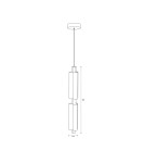 Step Into Design Lampa wisząca OSMO-2 LED złota 73 cm ST-15038P-2 Step Into Design Lampa wisząca OSMO-2 LED złota 73 cm ST-15038P-2