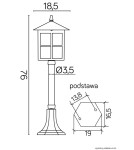 Lampy ogrodowe stojące - SU-MA Wenecja 76 cm K K 5002/3 KW Stojąca - product 6