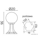 Lampy ogrodowe stojące - SU-MA Kule Classic K 4011/1/K 200 Stojąca - product 3