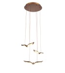 Lampy wiszące designerskie - Step Into Design Lampa wisząca GUFO 3 LED różowe złoto 36 cm ST-DL8506 - product 1