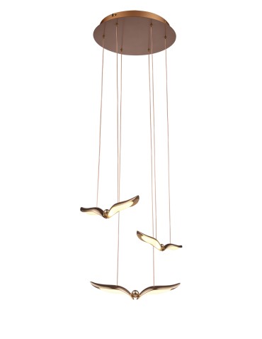Step Into Design Lampa wisząca GUFO 3 LED różowe złoto 36 cm ST-DL8506