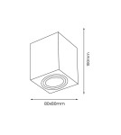 Eko-Light Bima Ring Square 1xGU10 Biały ML7684 Eko-Light Bima Ring Square 1xGU10 Biały ML7684