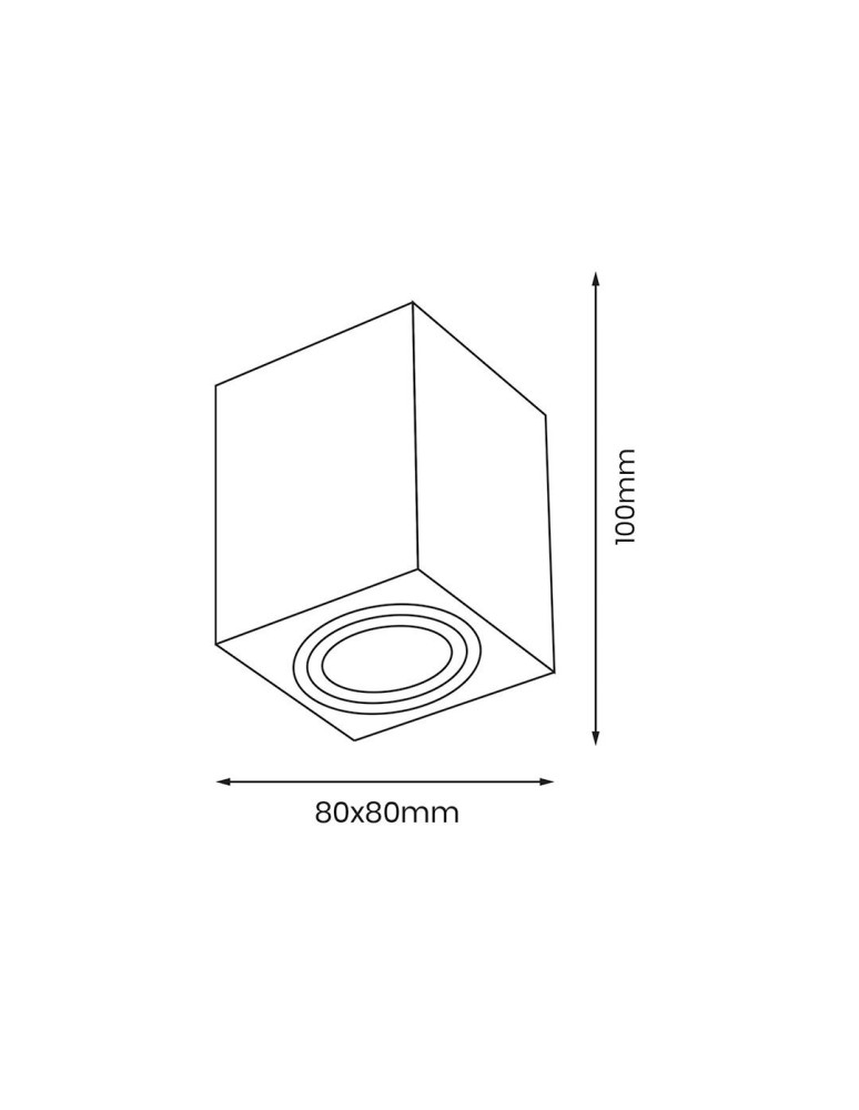 Eko-Light Bima Ring Square 1xGU10 Biały ML7684 Eko-Light Bima Ring Square 1xGU10 Biały ML7684