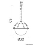 Lampy zewnętrzne wiszące - SU-MA Kule z koszykiem 250 K 1018/1/KPO 250 Wisząca - produkt 6