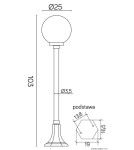 Lampy ogrodowe stojące - SU-MA Kule Classic 103 cm K 5002/2/KP 250 Stojaca - produkt 3