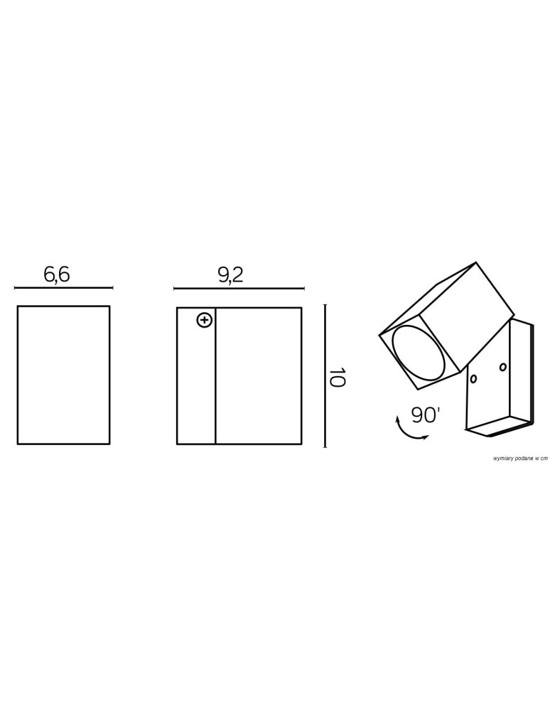 SU-MA MINI 1xGU10 Kinkiet IP54 5005 DG