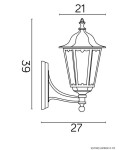 Kinkiety zewnętrzne - SU-MA Retro Midi K 3012/1/M d Kinkiet - produkt 4