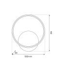 Milagro Kinkiet HOOP BLACK 7W LED ML1540 Milagro Kinkiet HOOP BLACK 7W LED ML1540