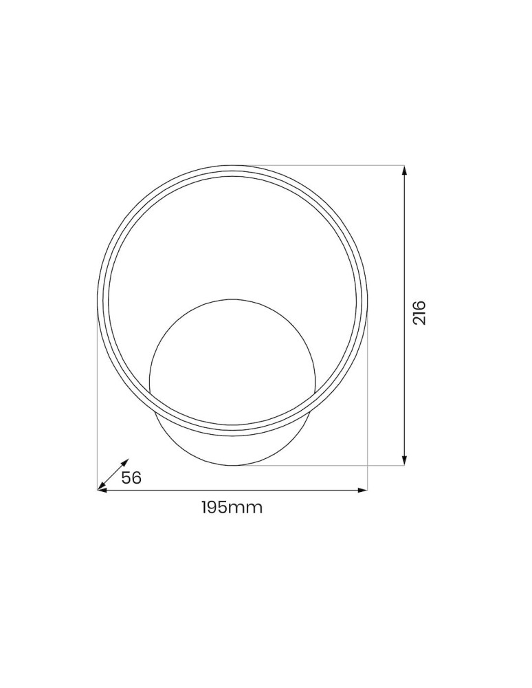 Milagro Kinkiet HOOP BLACK 7W LED ML1540 Milagro Kinkiet HOOP BLACK 7W LED ML1540