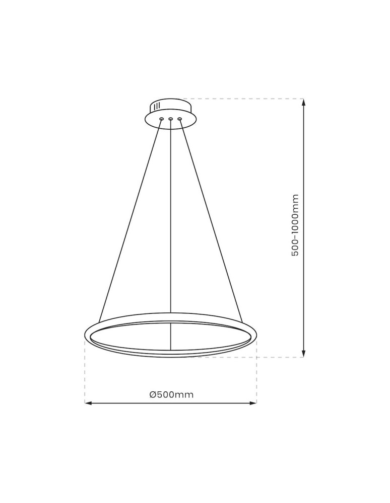 Milagro Lampa wisząca HOOP BLACK 27W LED ML1541 Milagro Lampa wisząca HOOP BLACK 27W LED ML1541
