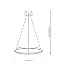 Milagro Lampa wisząca HOOP GOLD 27W LED ML1545 Milagro Lampa wisząca HOOP GOLD 27W LED ML1545