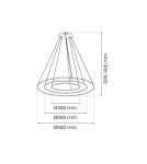Milagro Lampa wisząca HOOP GOLD 93W LED ML1547 Milagro Lampa wisząca HOOP GOLD 93W LED ML1547