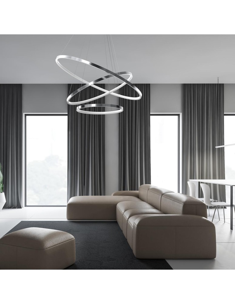 Milagro Lampa wisząca HOOP CHROME 93W LED ML1551 Milagro Lampa wisząca HOOP CHROME 93W LED ML1551