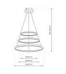 Milagro Lampa wisząca HOOP CHROME 93W LED ML1551 Milagro Lampa wisząca HOOP CHROME 93W LED ML1551