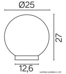 Kule ogrodowe - SU-MA Alekule E27 1x60W IP44 G 250 Z OP - product 4
