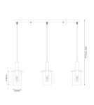 Milagro Lampa wisząca Arcadia Black 3xE27 ML1819 Milagro Lampa wisząca Arcadia Black 3xE27 ML1819