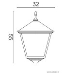 Klosze do lamp zewnętrznych - SU-MA RETRO MAXI  KWADRAT K 1018 BD KW Klosz - product 3