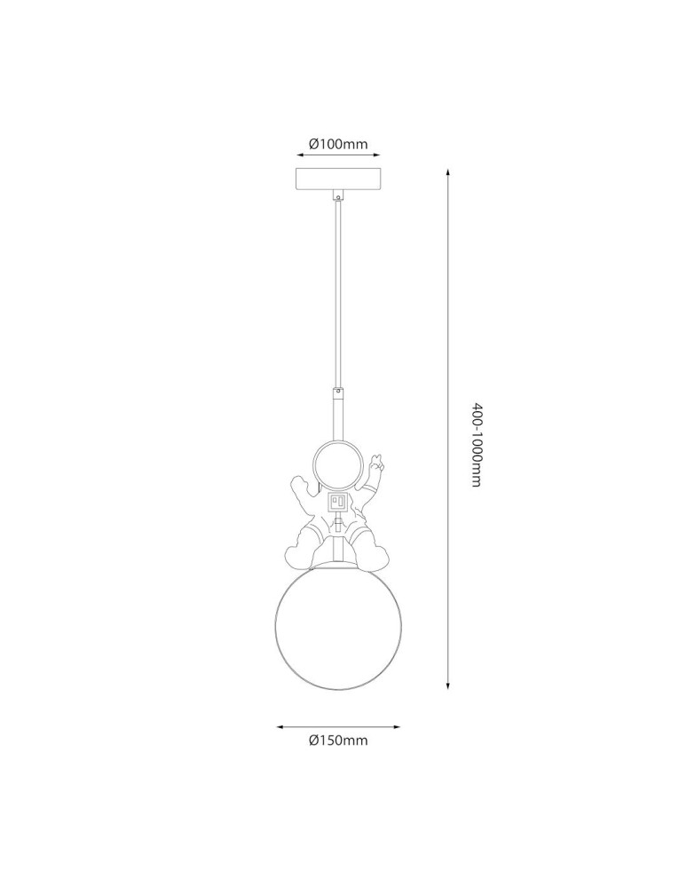 Milagro Lampa wisząca Astronauta ML1721 Milagro Lampa wisząca Astronauta ML1721