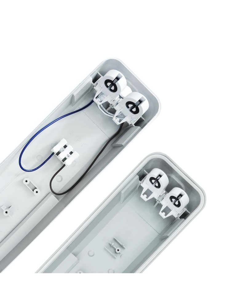 Eko-Light ZESTAW OPRAWA HERMETYCZNA 2x120cm POD ŚWIETLÓWKĘ LED + 2x ŚWIETLÓWKI LED 18W 120CM 3000K EKH2339