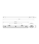 Belki oświetleniowe - Eko-Light ZESTAW OPRAWA HERMETYCZNA 2x120cm POD ŚWIETLÓWKĘ LED + 2x ŚWIETLÓWKI LED 18W 120CM 3000K EKH2339 - product 6