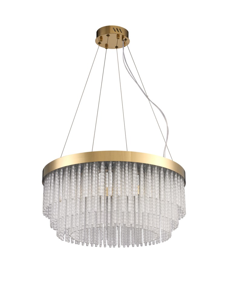 Step Into Design Lampa wisząca GLORIA LED kryształowa złota 60 cm ST-DL8511 Step Into Design Lampa wisząca GLORIA LED kryształowa złota 60 cm ST-DL8511