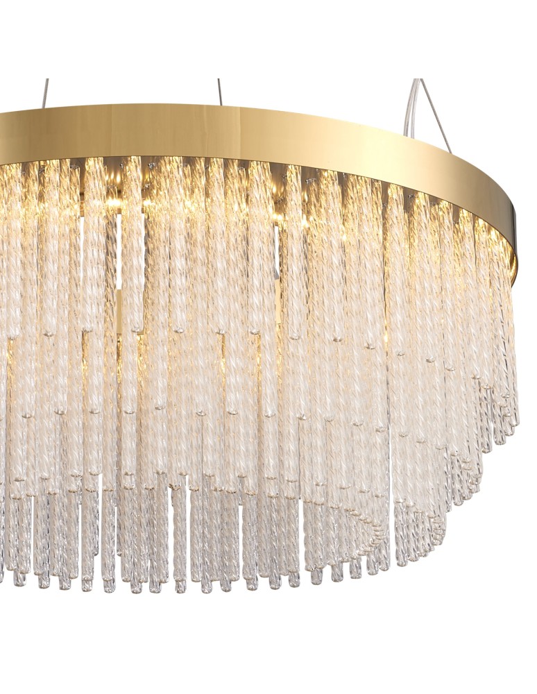 Step Into Design Lampa wisząca GLORIA LED kryształowa złota 60 cm ST-DL8511 Step Into Design Lampa wisząca GLORIA LED kryształowa złota 60 cm ST-DL8511