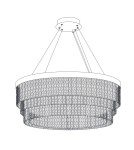 Step Into Design Lampa wisząca GLORIA LED kryształowa złota 60 cm ST-DL8511 Step Into Design Lampa wisząca GLORIA LED kryształowa złota 60 cm ST-DL8511