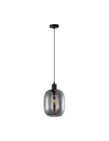 ITALUX Talia Wisząca 1xE27 40W Czarny, dymiony PND-36479A-1-BK-SG