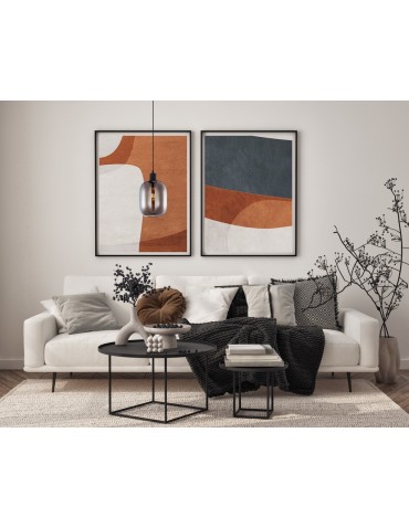 ITALUX Talia Wisząca 1xE27 40W Czarny, dymiony PND-36479A-1-BK-SG - produkt 2