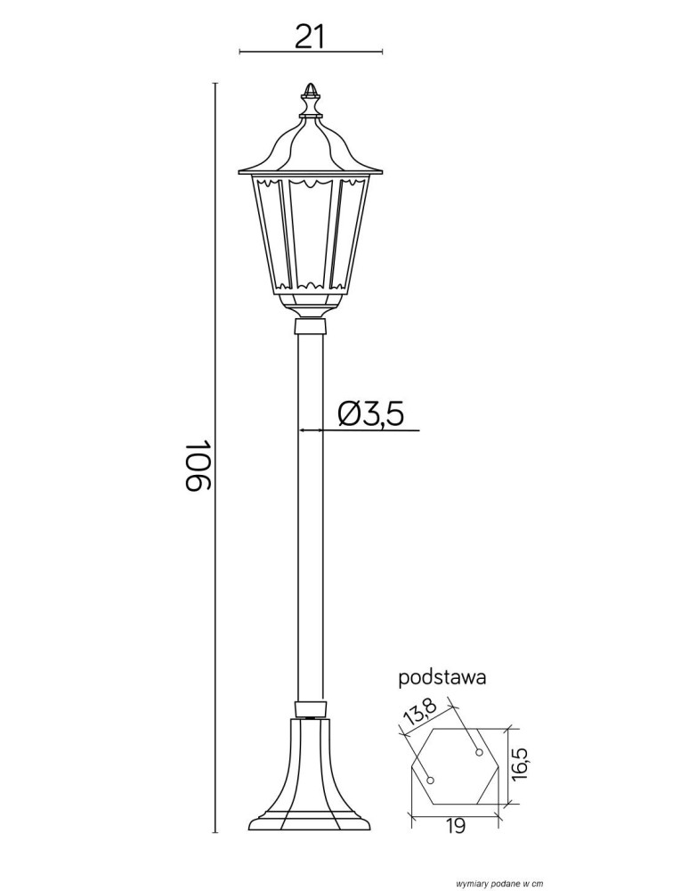 SU-MA Retro Midi K 5002/2 M (106 cm) Stojąca