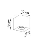 Lampy sufitowe - Sollux Plafon QUAD 1 biały SL.0027 - product 5