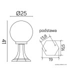 Lampy ogrodowe stojące - SU-MA Kule Classic K 4011/1/K 250 Stojąca - product 3