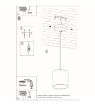 Lampy wiszące - Sollux Lampa wisząca ORBIS 1 czarny SL.0051 - product 6
