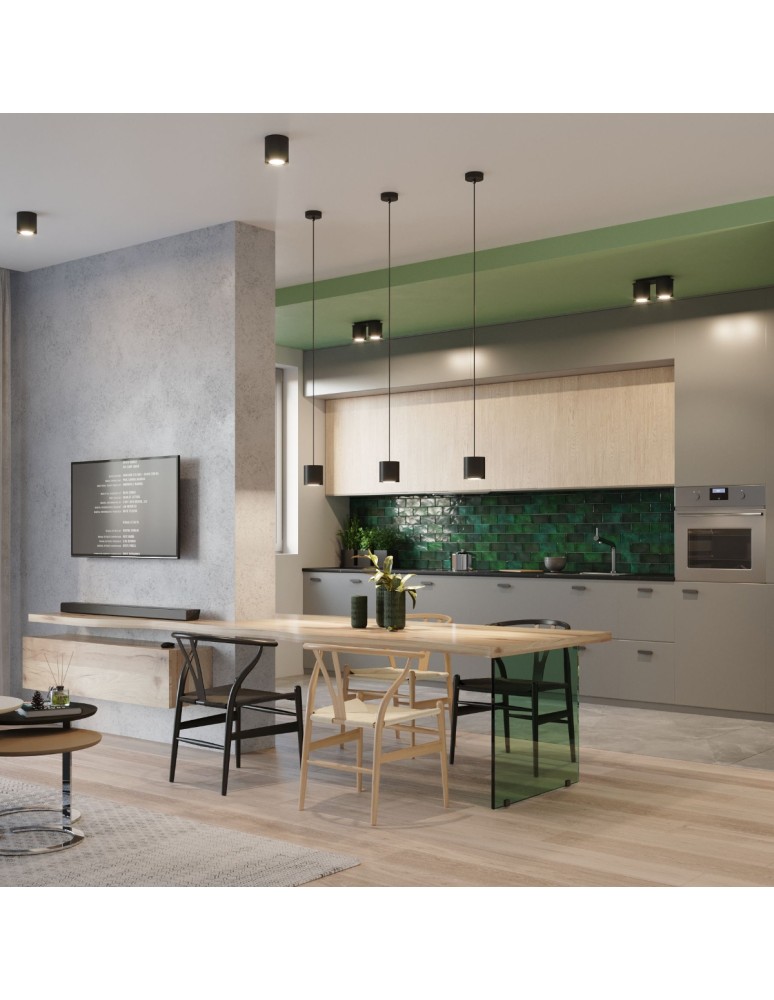 Sollux Lampa wisząca ORBIS 1 czarny SL.0051