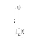 Sollux Lampa wisząca ORBIS 1 szary SL.0052 Sollux Lampa wisząca ORBIS 1 szary SL.0052