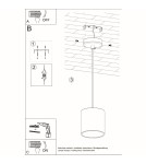 Sollux Lampa wisząca ORBIS 1 szary SL.0052 Sollux Lampa wisząca ORBIS 1 szary SL.0052