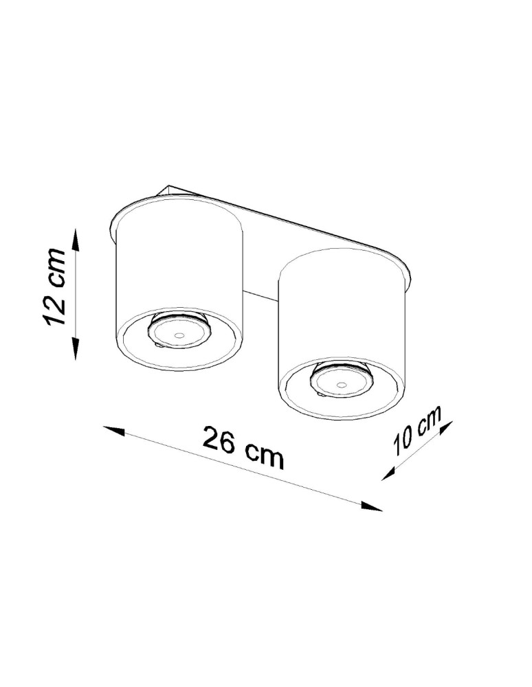 Sollux Plafon ORBIS 2 czarny SL.0054 Sollux Plafon ORBIS 2 czarny SL.0054